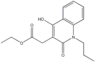 ethyl (4-hydroxy-2-oxo-1-propyl-1,2-dihydro-3-quinolinyl)acetate Struktur