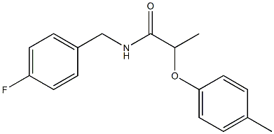 N-(4-fluorobenzyl)-2-(4-methylphenoxy)propanamide Struktur