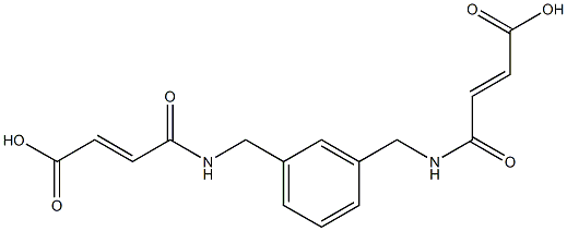 4-[(3-{[(3-carboxyacryloyl)amino]methyl}benzyl)amino]-4-oxo-2-butenoic acid Struktur