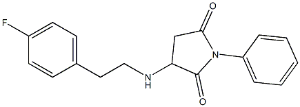 3-{[2-(4-fluorophenyl)ethyl]amino}-1-phenyl-2,5-pyrrolidinedione Struktur