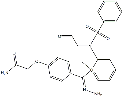 2-[4-(2-{[2-methyl(phenylsulfonyl)anilino]acetyl}carbohydrazonoyl)phenoxy]acetamide Struktur