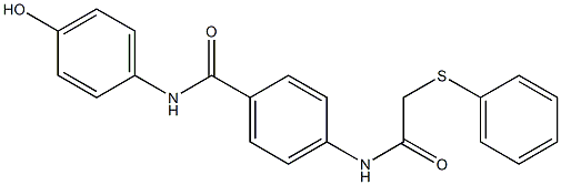 N-(4-hydroxyphenyl)-4-{[(phenylsulfanyl)acetyl]amino}benzamide Struktur