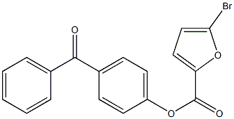 4-benzoylphenyl 5-bromo-2-furoate Struktur