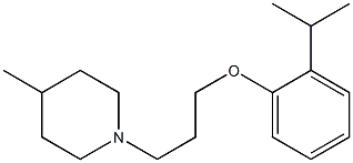 1-[3-(2-isopropylphenoxy)propyl]-4-methylpiperidine Struktur