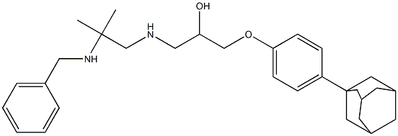 1-[4-(1-adamantyl)phenoxy]-3-{[2-(benzylamino)-2-methylpropyl]amino}-2-propanol Struktur