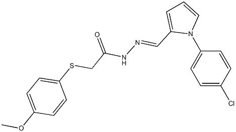 N'-{[1-(4-chlorophenyl)-1H-pyrrol-2-yl]methylene}-2-[(4-methoxyphenyl)sulfanyl]acetohydrazide Struktur