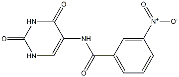 N-(2,4-dioxo-1,2,3,4-tetrahydro-5-pyrimidinyl)-3-nitrobenzamide Struktur