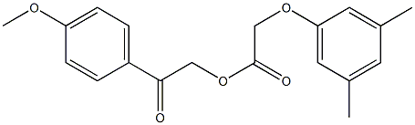 2-(4-methoxyphenyl)-2-oxoethyl (3,5-dimethylphenoxy)acetate Struktur