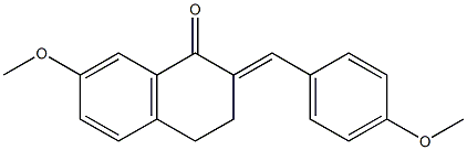 7-methoxy-2-(4-methoxybenzylidene)-3,4-dihydro-1(2H)-naphthalenone Struktur