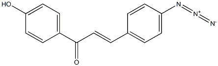 3-(4-azidophenyl)-1-(4-hydroxyphenyl)-2-propen-1-one Struktur