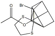 1'-bromospiro(1,3-dithiolane-2,10'-pentacyclo[4.4.0.0~2,5~.0~3,8~.0~4,7~]decane)-4'-yl acetate Struktur