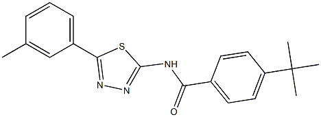 4-tert-butyl-N-[5-(3-methylphenyl)-1,3,4-thiadiazol-2-yl]benzamide Struktur