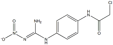 N-(4-{[amino(nitroimino)methyl]amino}phenyl)-2-chloroacetamide Struktur