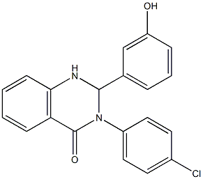 3-(4-chlorophenyl)-2-(3-hydroxyphenyl)-2,3-dihydro-4(1H)-quinazolinone Struktur