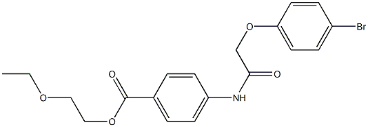 2-ethoxyethyl 4-{[(4-bromophenoxy)acetyl]amino}benzoate Struktur