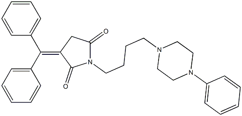 3-(diphenylmethylene)-1-[4-(4-phenyl-1-piperazinyl)butyl]-2,5-pyrrolidinedione Struktur