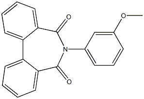 6-(3-methoxyphenyl)-5H-dibenzo[c,e]azepine-5,7(6H)-dione Struktur