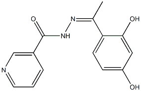 N'-[1-(2,4-dihydroxyphenyl)ethylidene]nicotinohydrazide Struktur