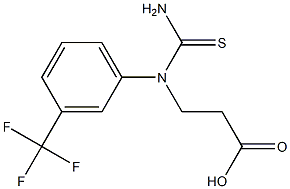 3-[(aminocarbothioyl)-3-(trifluoromethyl)anilino]propanoic acid Struktur