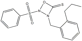 O-propyl phenyl[(phenylsulfonyl)imino]methylthiocarbamate Struktur