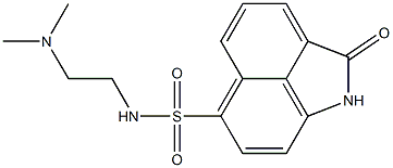 N-[2-(dimethylamino)ethyl]-2-oxo-1,2-dihydrobenzo[cd]indole-6-sulfonamide Struktur