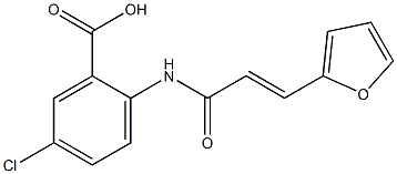 5-chloro-2-{[3-(2-furyl)acryloyl]amino}benzoic acid Struktur