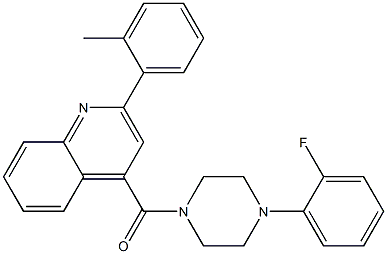 4-{[4-(2-fluorophenyl)-1-piperazinyl]carbonyl}-2-(2-methylphenyl)quinoline Struktur