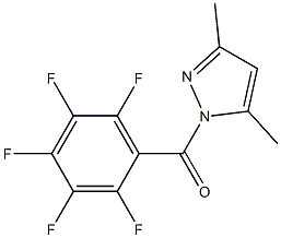 3,5-dimethyl-1-(2,3,4,5,6-pentafluorobenzoyl)-1H-pyrazole Struktur