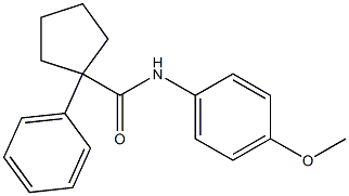 N-(4-methoxyphenyl)-1-phenylcyclopentanecarboxamide Struktur