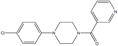 1-(4-chlorophenyl)-4-(3-pyridinylcarbonyl)piperazine Struktur