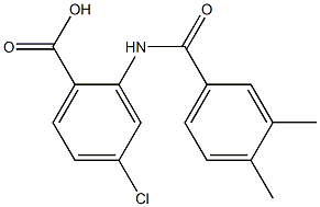 4-chloro-2-[(3,4-dimethylbenzoyl)amino]benzoic acid Struktur