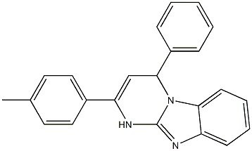 2-(4-methylphenyl)-4-phenyl-1,4-dihydropyrimido[1,2-a]benzimidazole Struktur