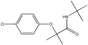 N-(tert-butyl)-2-(4-chlorophenoxy)-2-methylpropanamide Struktur