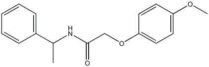 2-(4-methoxyphenoxy)-N-(1-phenylethyl)acetamide Struktur