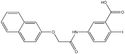 2-iodo-5-{[(2-naphthyloxy)acetyl]amino}benzoic acid Struktur