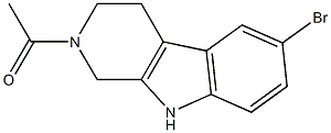 2-acetyl-6-bromo-2,3,4,9-tetrahydro-1H-beta-carboline Struktur