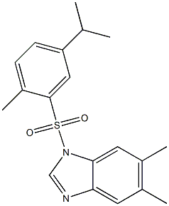 1-[(5-isopropyl-2-methylphenyl)sulfonyl]-5,6-dimethyl-1H-benzimidazole Struktur