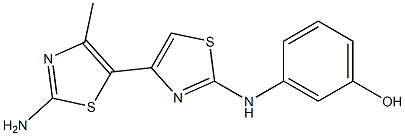 3-(2'-Amino-4'-methyl-[4,5']bithiazolyl-2-ylamino)-phenol Struktur