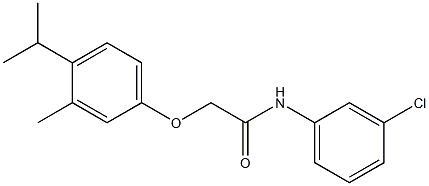 N-(3-chlorophenyl)-2-(4-isopropyl-3-methylphenoxy)acetamide Struktur