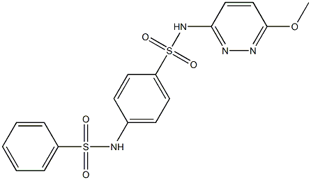 N-(6-methoxy-3-pyridazinyl)-4-[(phenylsulfonyl)amino]benzenesulfonamide Struktur