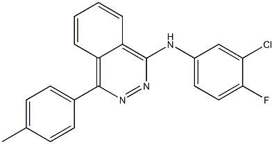 N-(3-chloro-4-fluorophenyl)-4-(4-methylphenyl)phthalazin-1-amine Struktur