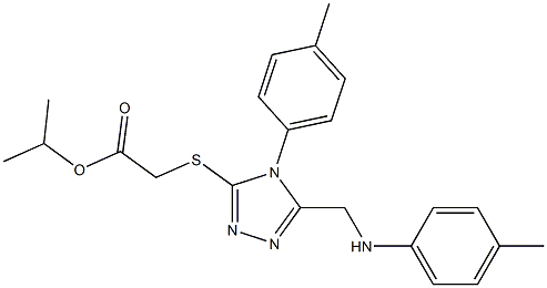 isopropyl {[4-(4-methylphenyl)-5-(4-toluidinomethyl)-4H-1,2,4-triazol-3-yl]sulfanyl}acetate Struktur