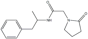 N-(1-methyl-2-phenylethyl)-2-(2-oxo-1-pyrrolidinyl)acetamide Struktur