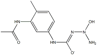 N-(5-{[amino(hydroxy)oxidocarbohydrazonoyl]amino}-2-methylphenyl)acetamide Struktur