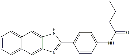 N-[4-(1H-naphtho[2,3-d]imidazol-2-yl)phenyl]butanamide Struktur