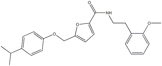 5-[(4-isopropylphenoxy)methyl]-N-[2-(2-methoxyphenyl)ethyl]-2-furamide Struktur