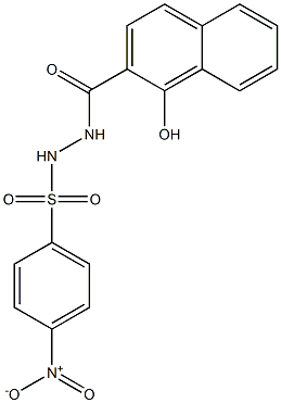 N'-(1-hydroxy-2-naphthoyl)-4-nitrobenzenesulfonohydrazide Struktur