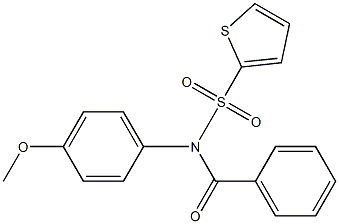 N-benzoyl-N-(4-methoxyphenyl)-2-thiophenesulfonamide Struktur