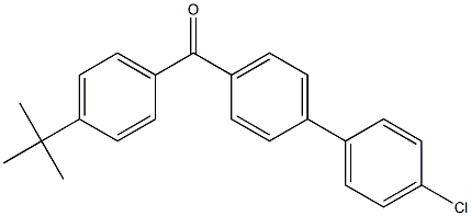 (4-tert-butylphenyl)(4'-chloro[1,1'-biphenyl]-4-yl)methanone Struktur