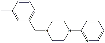 1-(3-methylbenzyl)-4-(2-pyridinyl)piperazine Struktur